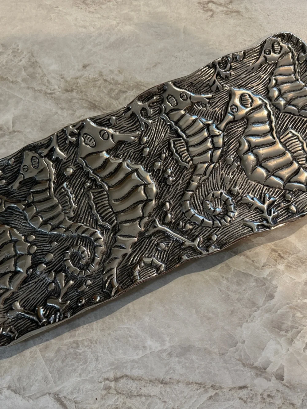 Mud Pie ornate silver